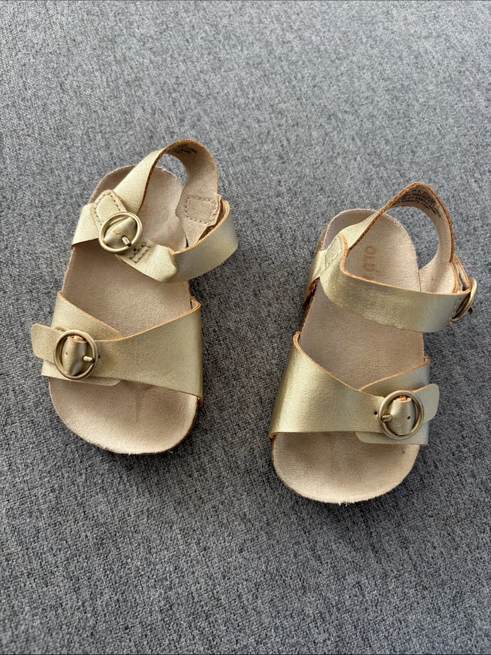 Old Navy Gold Metallic Double-Buckle Toddler Sandals